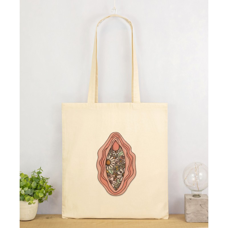 Tote Bag Vagina Flores